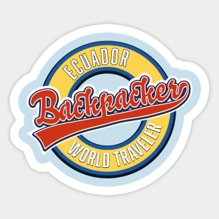 Ecuador backpacker world traveler Sticker